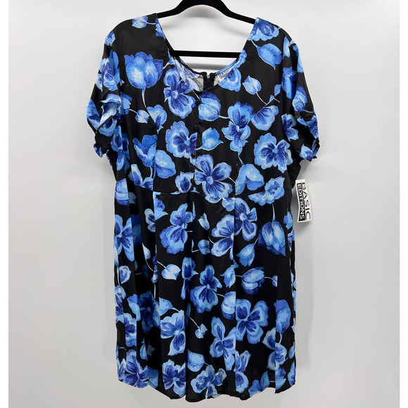Vintage Basic Editions Large Blue Floral Tulip Short Romper NWT Old Stock 2XL - Picture 1 of 10